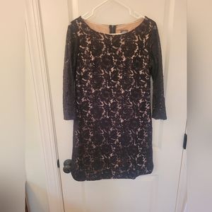 Black lace mini dress